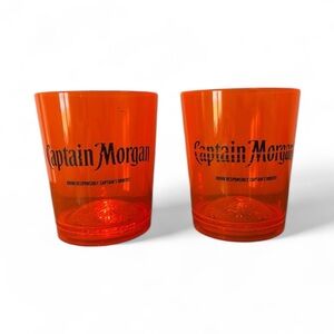 Collectible Captain Morgan Light Up Orange Glasses Set